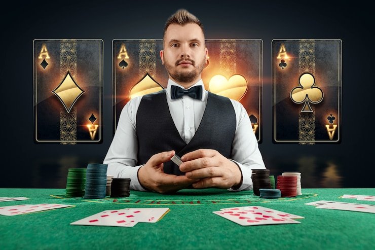 Baccarat card table showing Banker and Player positions during f200m login gameplay